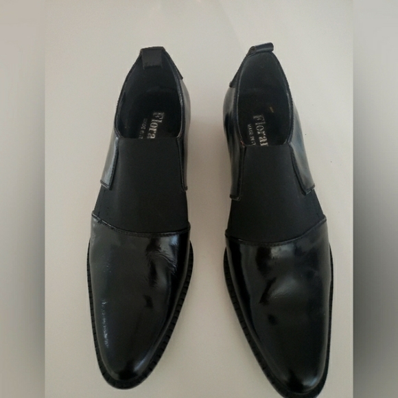 Vintage Rare Floran's women's patent Italian shoes rubber sole slip on Sz 36.5 - Picture 1 of 6